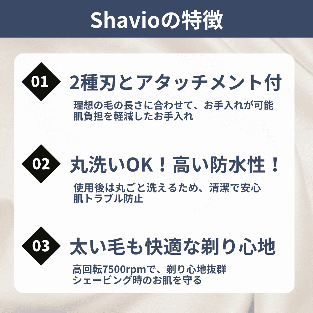 Shavio By Remozer VIO シェーバー 電動 ボディシェーバー 高防水IPX7 高品質 ステンレス製 清潔 高回転 8000rpm 収納ポーチ クリーニングブラシ付き Loyal Blue(シェイビオ バイ リムーザー)