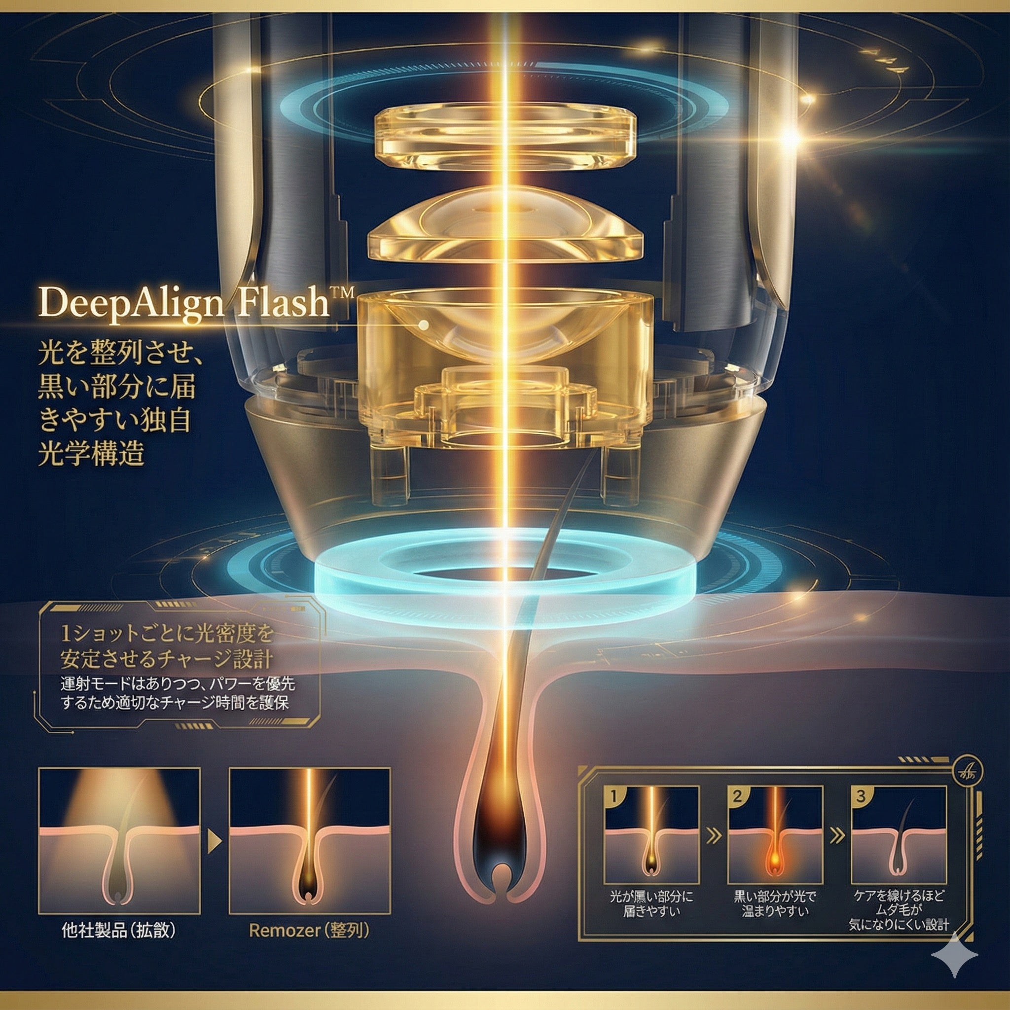 Remozer 脱毛器 脱毛器Remozer ハイパワーの秘訣-キセノンランプでムダ毛ケア効果が高